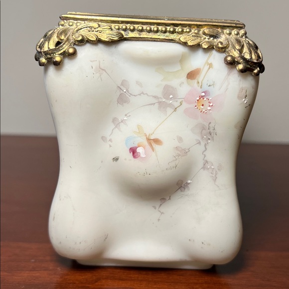 Antique Wavecrest CF Monroe Egg Crate Shape Ornate Handpainted Letter Holder Box - Picture 6 of 14